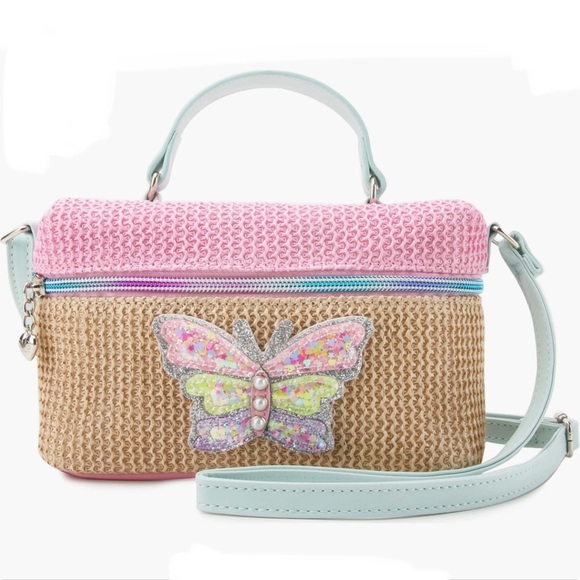 Omg Accessories Handbags - Miss Gwen’s NWTS  OMG ACCESSORIES Small Butterfly Straw Crossbody Bag
